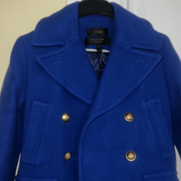 NWOT-0P- J. Crew Stadium-cloth Majesty Peacoat